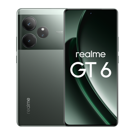 Смартфон Realme GT 6 12 ГБ + 256 ГБ («Зелёный туман» | Razor Green)