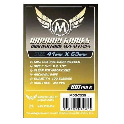 Протекторы для карт Mayday Games «Стандарт» (41x63 мм) (комплект — 100 штук)