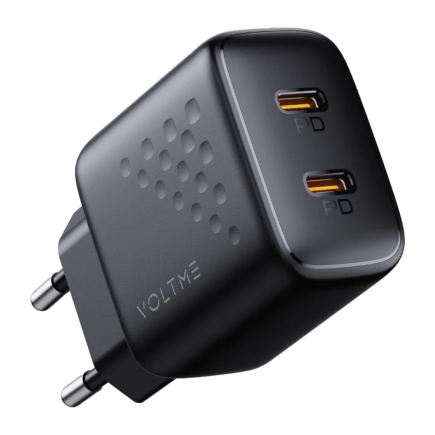 Сетевое зарядное устройство VOLTME Revo 35 Duo Lite мощностью 35 Вт (2 USB-C) (GaN) - фото 1