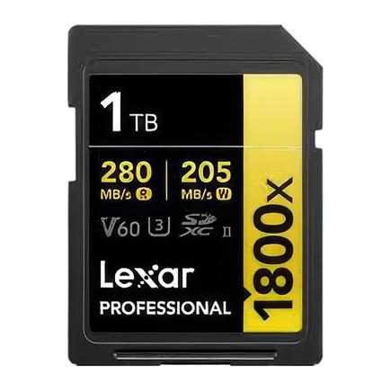 Карта памяти Lexar Professional Gold 1800x SDXC UHS-II 1 ТБ (U3, V60)