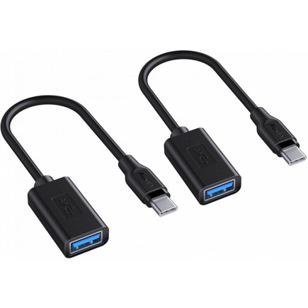 Адаптер AUKEY USB-C — USB-A 3.0 (комплект — 2 шт.) (CB-A26)