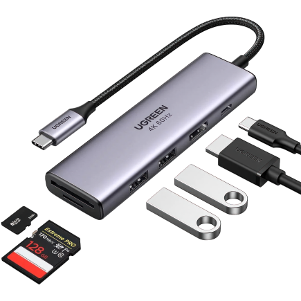 USB-Хаб Ugreen с USB-C (CM511)