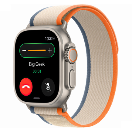 Браслет Apple Trail цвета «оранжевый/бежевый» для Apple Watch 44, 45 мм, Ultra и Ultra 2 (дизайн 2023)