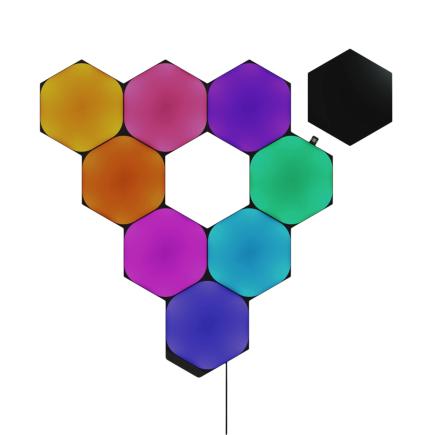 Умная светодиодная панель Nanoleaf Shapes Limited Edition Ultra Black Hexagons Starter Kit (комплект — 9 шт.)