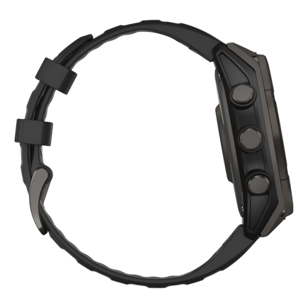 Умные спортивные часы Garmin fenix 8, 47 мм, Solar, сапфир, титан с DLC, силиконовый ремешок цвета «чёрный/серый» - фото 9