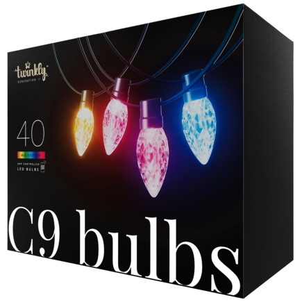 Умная гирлянда Twinkly C9 Bulbs, версия RGB (12,2 м, 40 лампочек)