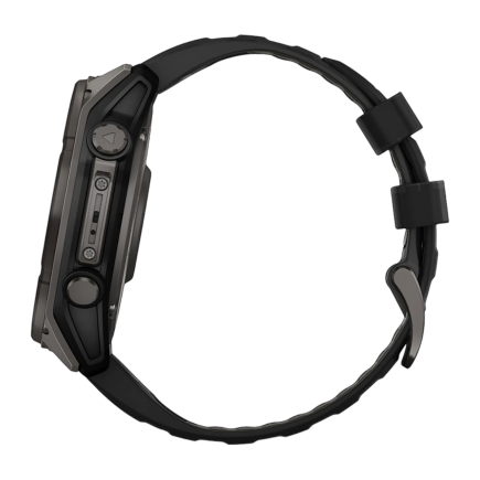 Умные спортивные часы Garmin fenix 8, 51 мм, Solar, сапфир, титан с DLC, силиконовый ремешок цвета «чёрный/серый» - фото 10