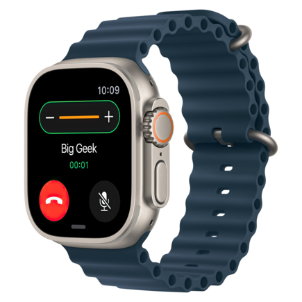 Ремешок Apple Ocean синего цвета для Apple Watch 44, 45 мм, Ultra и Ultra 2 (дизайн 2023)