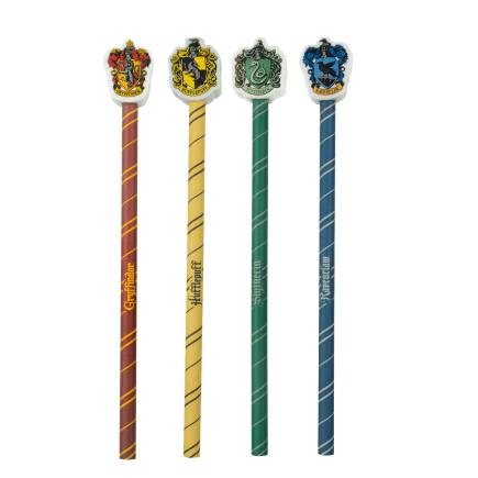 Набор карандашей с ластиками Cinereplicas Гарри Поттер: «факультеты Хогвартса» (комплект — 25 шт.)