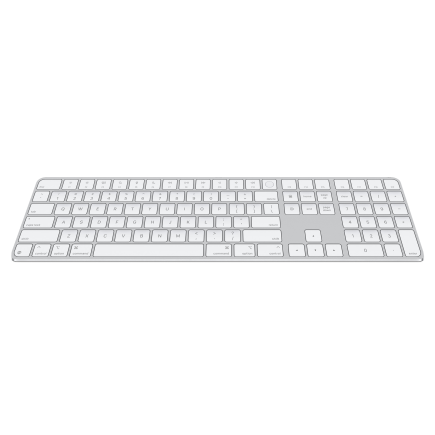 Беспроводная клавиатура Apple Magic Keyboard с Touch ID и цифровой панелью (USB-C) (Белый | White)