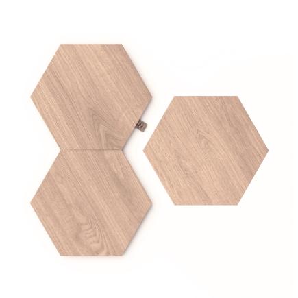 Дополнительные модули для умной светодиодной панели Nanoleaf Elements Wood Look Hexagons Expansion Pack (комплект — 3 шт.)