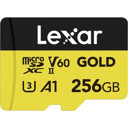 Карта памяти Lexar Professional Gold microSDXC UHS-II 256 ГБ (U3, V60, A1)