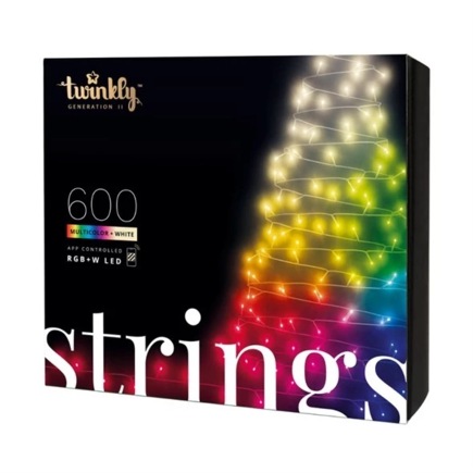 Умная гирлянда «Нить» Twinkly Strings, версия RGB + White (48 м, 600 светодиодов)