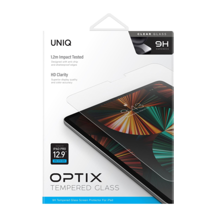 Защитное стекло с установочной рамкой Uniq Optix Clear для iPad Pro 12,9 дюйма