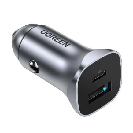 Автомобильное зарядное устройство Ugreen мощностью 24 Вт (USB-C, USB-A) (CD130)