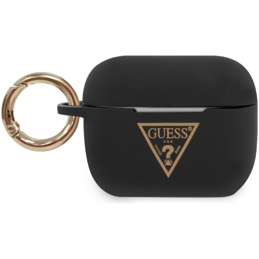 Силиконовый чехол с карабином GUESS Triangle для AirPods Pro