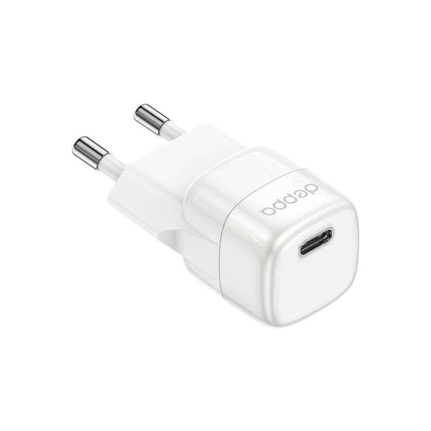 Сетевое зарядное устройство Deppa mini мощностью 20 Вт (USB-C) (GaN)