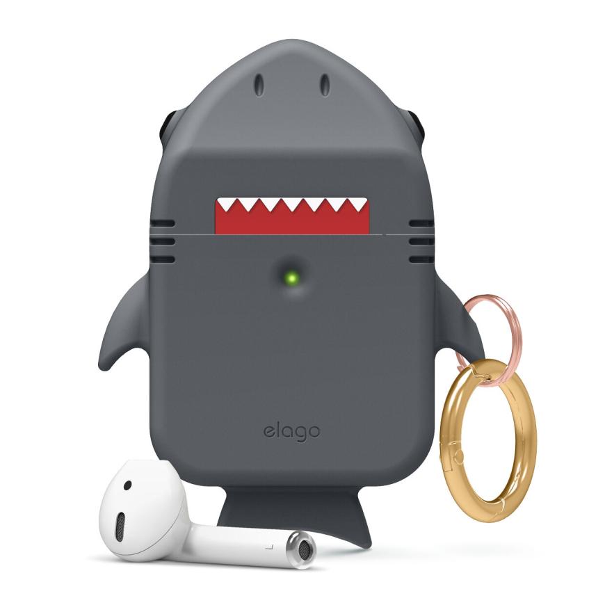 Силиконовый чехол с карабином elago Shark Case для AirPods