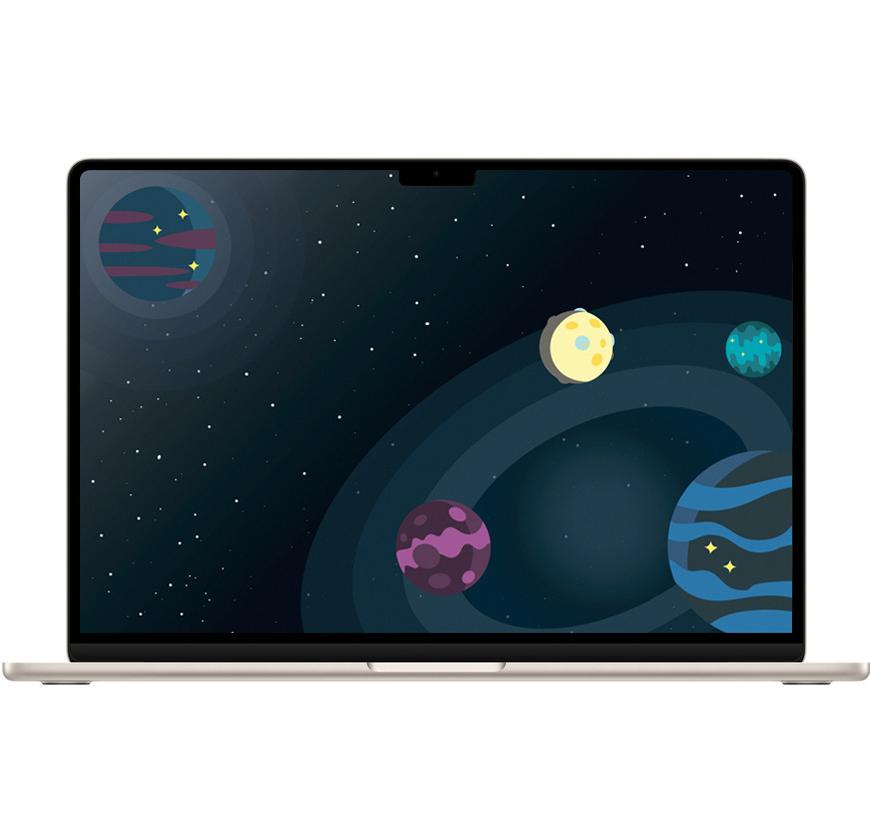 Ноутбук Apple MacBook Air 15" кастомный (M3 8-Core, GPU 10-Core, 24GB, 2TB) («Сияющая звезда» | Starlight)