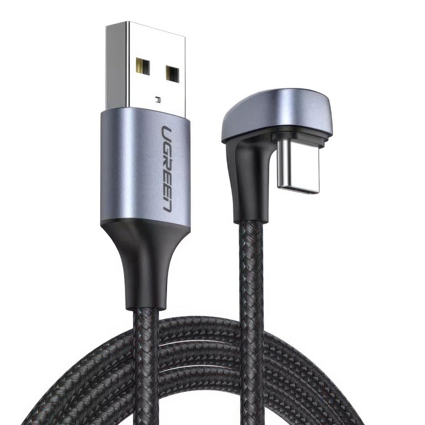 Кабель с нейлоновой оплёткой Ugreen USB-C — USB-A (2 м) (US311)