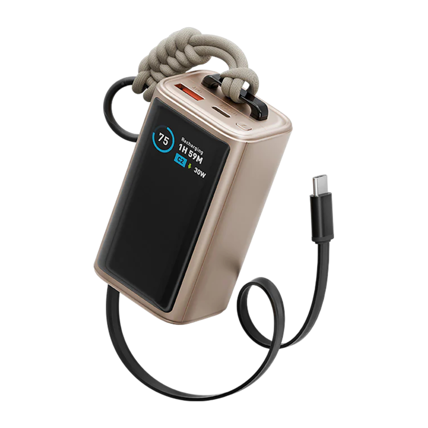 Внешний аккумулятор со встроенным кабелем и ремешком Energea ComPac Arc 45 (10000 мА·ч)