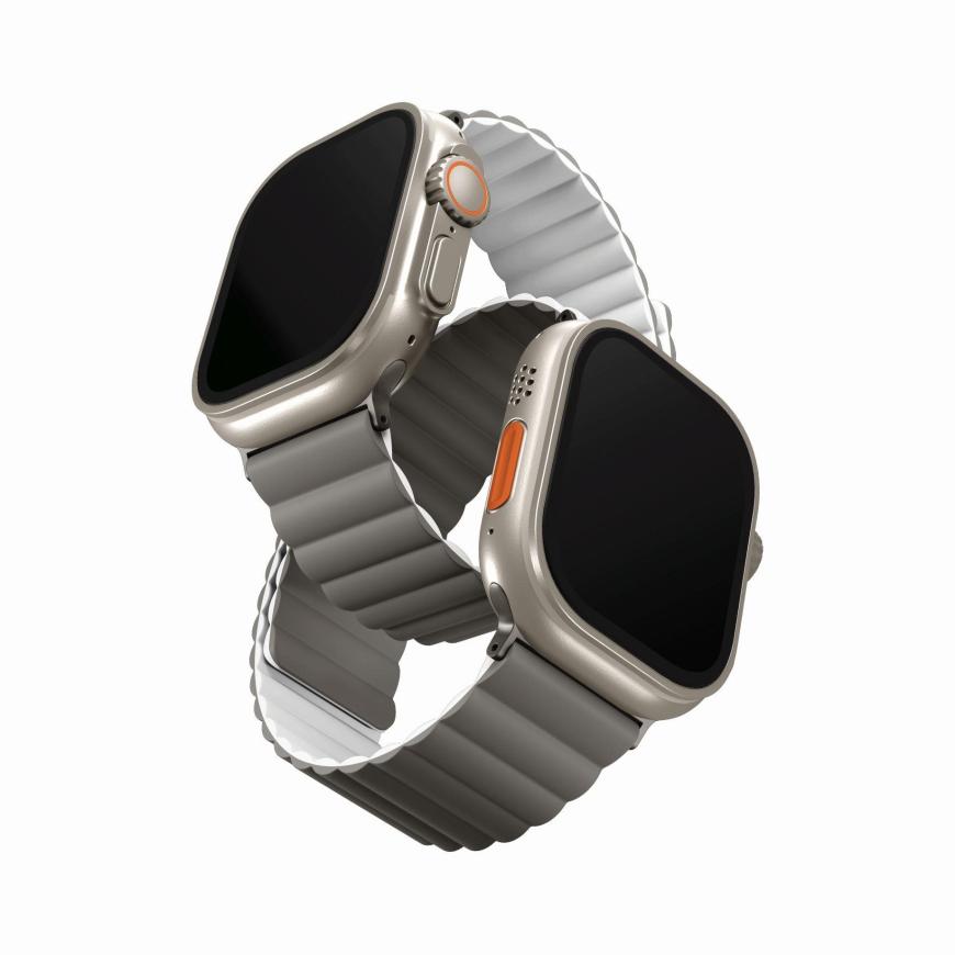 Двусторонний силиконовый ремешок Uniq Revix для Apple Watch 44, 45, 46 мм и Ultra 2–3