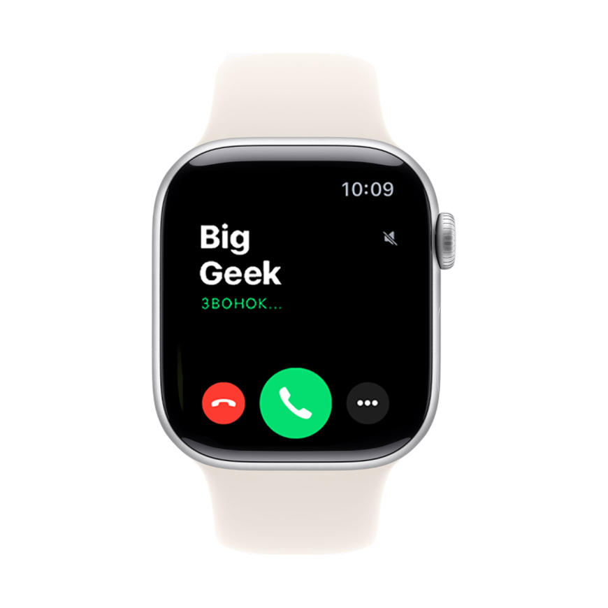 Часы Apple Watch Series 11, 42 мм, алюминий серебристого цвета, ремешок Sport Band цвета «сияющая звезда»