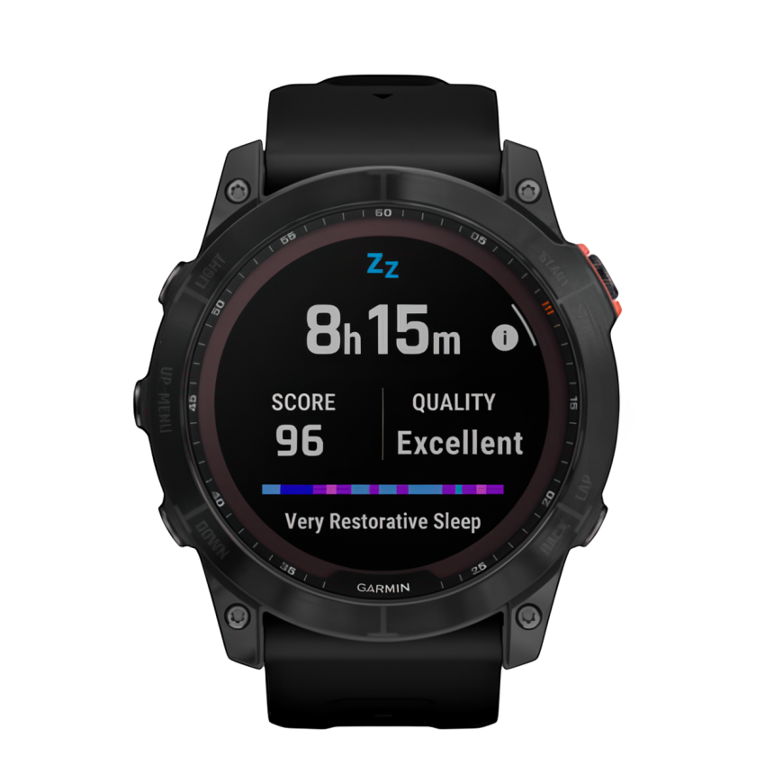 Спортивные часы Garmin fenix 7X Solar Edition, 51 мм, чёрный силиконовый ремешок