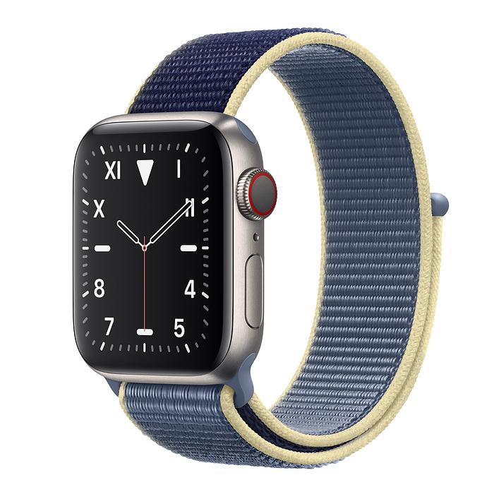 Apple Watch Series 5 Edition GPS + Cellular, 40mm, корпус из титана, спортивный браслет (Sport Loop) цвета «морской лёд»