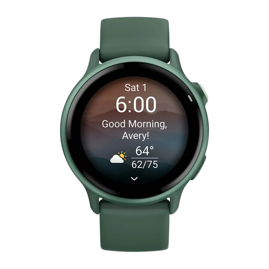 Фитнес-трекер Garmin vivoactive 6, силиконовый ремешок цвета «зелёная яшма»