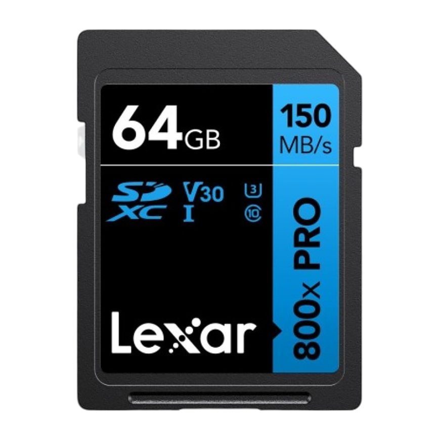 Карта памяти Lexar Blue High-Performance 800x Pro SDXC UHS-I 64 ГБ (U3, V30)