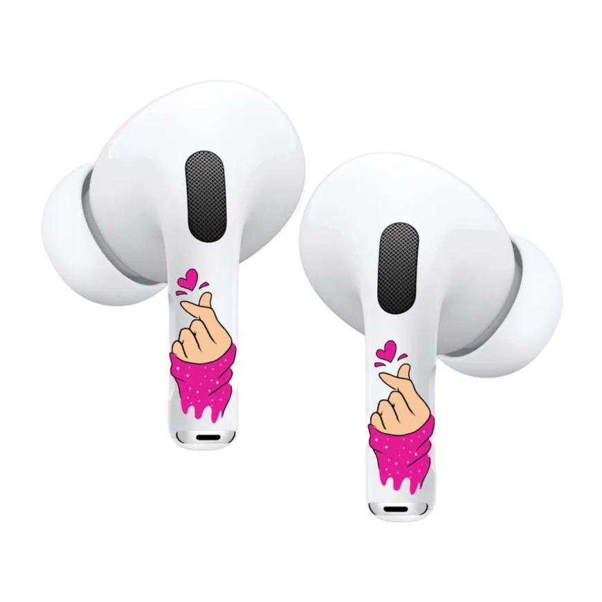 Виниловые наклейки VLP Easy Art «Розовое сердечко» для AirPods Pro 2