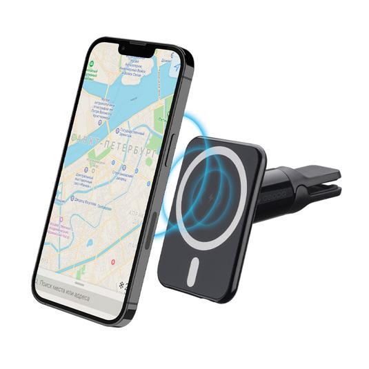 Автомобильный держатель с поддержкой MagSafe и беспроводной зарядкой ...