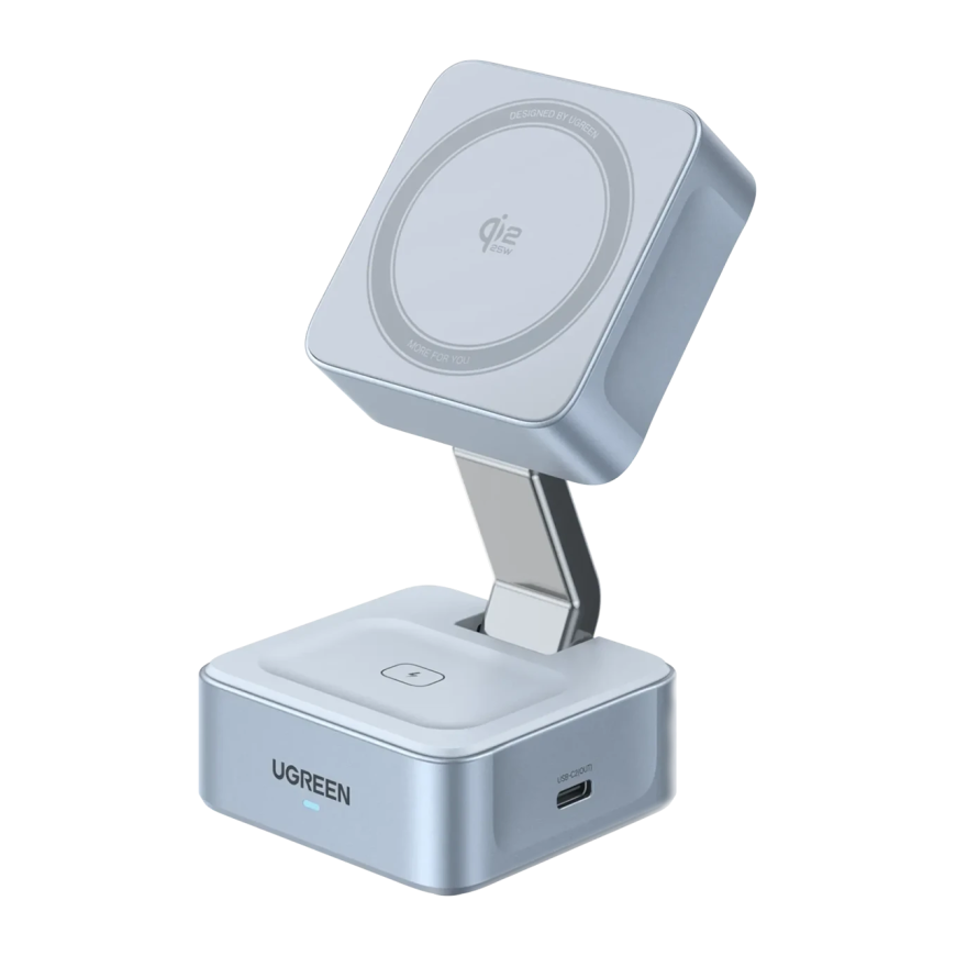 Складная зарядная станция MagSafe Ugreen MagFlow для iPhone и AirPods (Qi2) (W752)