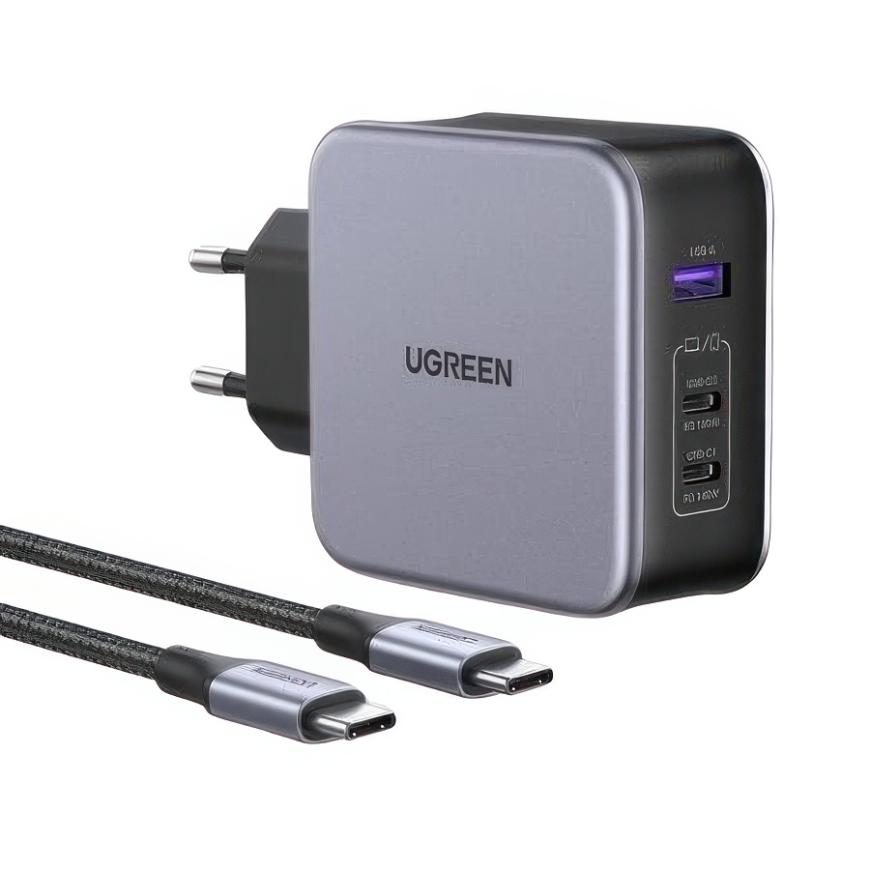 Сетевое зарядное устройство Ugreen Nexode мощностью 100 Вт (3 USB-C, USB-A) (GaN) (CD226)