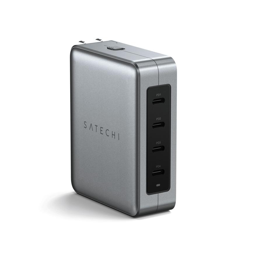 Многопортовое сетевое зарядное устройство Satechi мощностью 145 Вт (4 USB-C) (GaN)