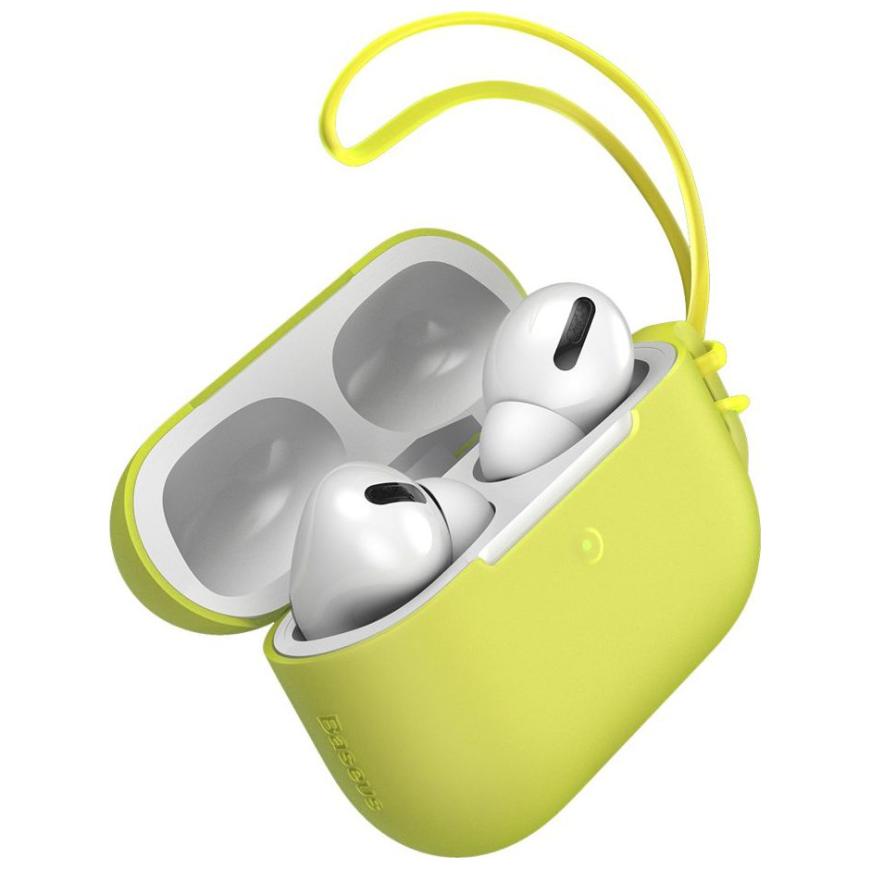 Силикагелевый чехол с ремешком Baseus Let's go для AirPods Pro