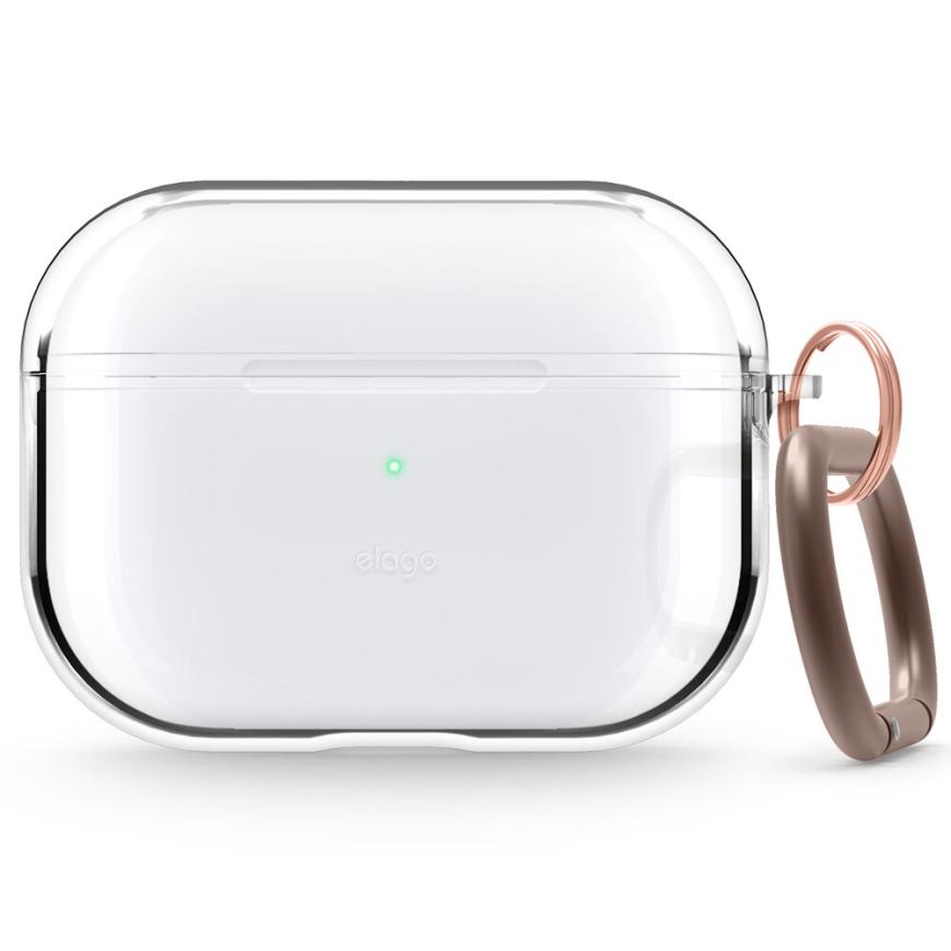 Термополиуретановый чехол с карабином elago Clear Hang Case для AirPods Pro 1-го поколения