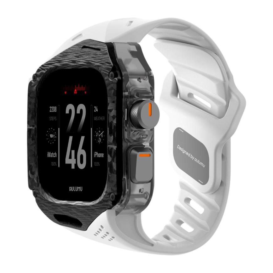 Спортивный ремешок-чехол Aulumu A01 Carbon Fiber Cover для Apple Watch Ultra 2–3