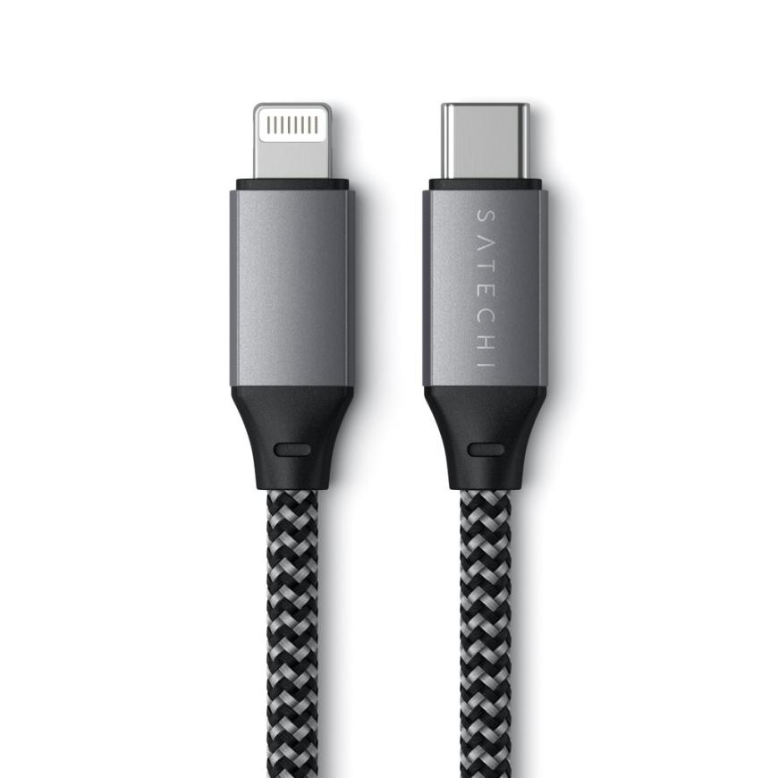 Кабель с нейлоновой оплёткой Satechi USB-C — Lightning (1,8 м)