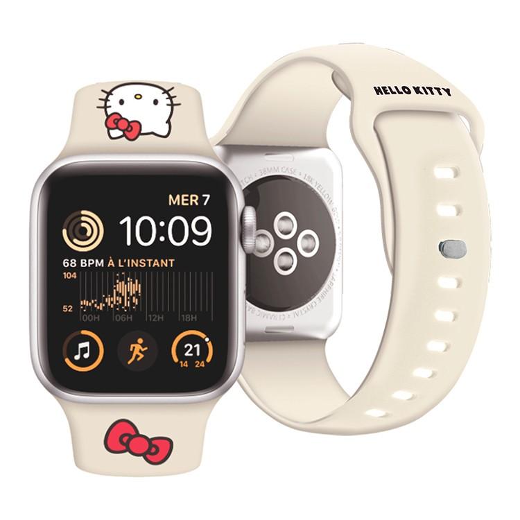 Силиконовый ремешок CG Mobile Hello Kitty «Мордочка» для Apple Watch 38, 40, 41 и 42 мм