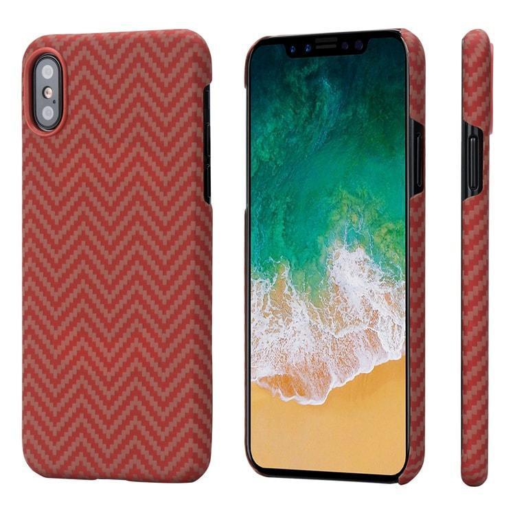 Чехол Pitaka Aramid MagCase Herringbone для iPhone X Red-Orange