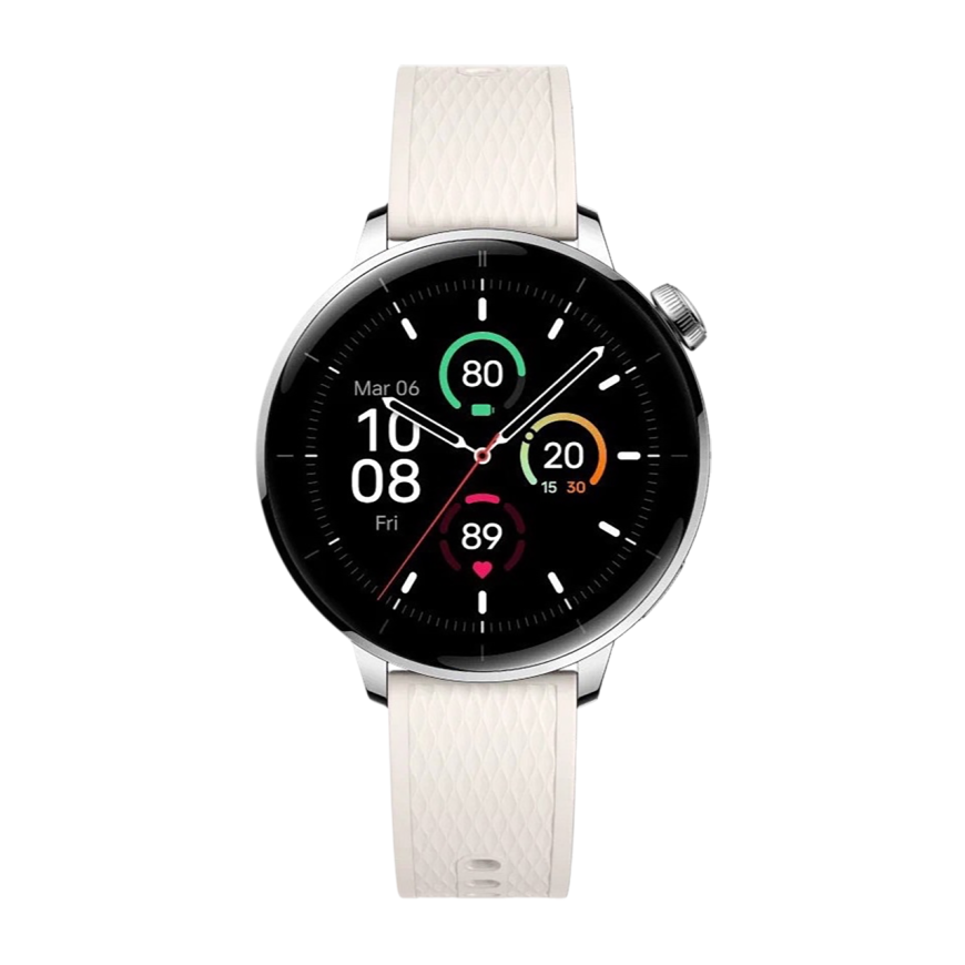 Умные часы OnePlus Watch 3, 43 мм, Silver Steel, ремешок из фторэластомера (версия Global)