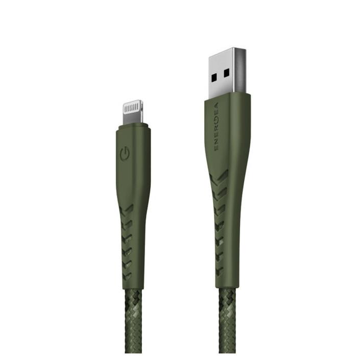 Кабель с нейлоновой оплёткой и ремешком Energea NyloFlex Lightning — USB-A (1,5 м)