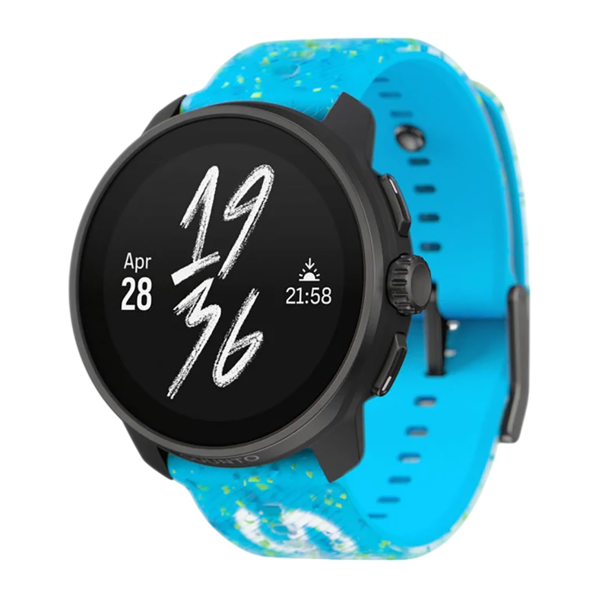 Спортивные часы Suunto Race S Power Blue, голубой силиконовый ремешок
