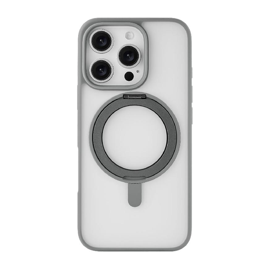 Прозрачный чехол MagSafe с подставкой uBear Clip 360 Mag Case для iPhone 16 Pro