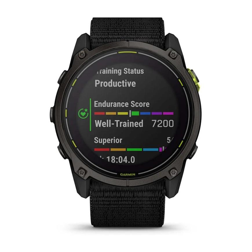 Умные спортивные часы Garmin Enduro 3, нейлоновый чёрный ремешок UltraFit - фото 3