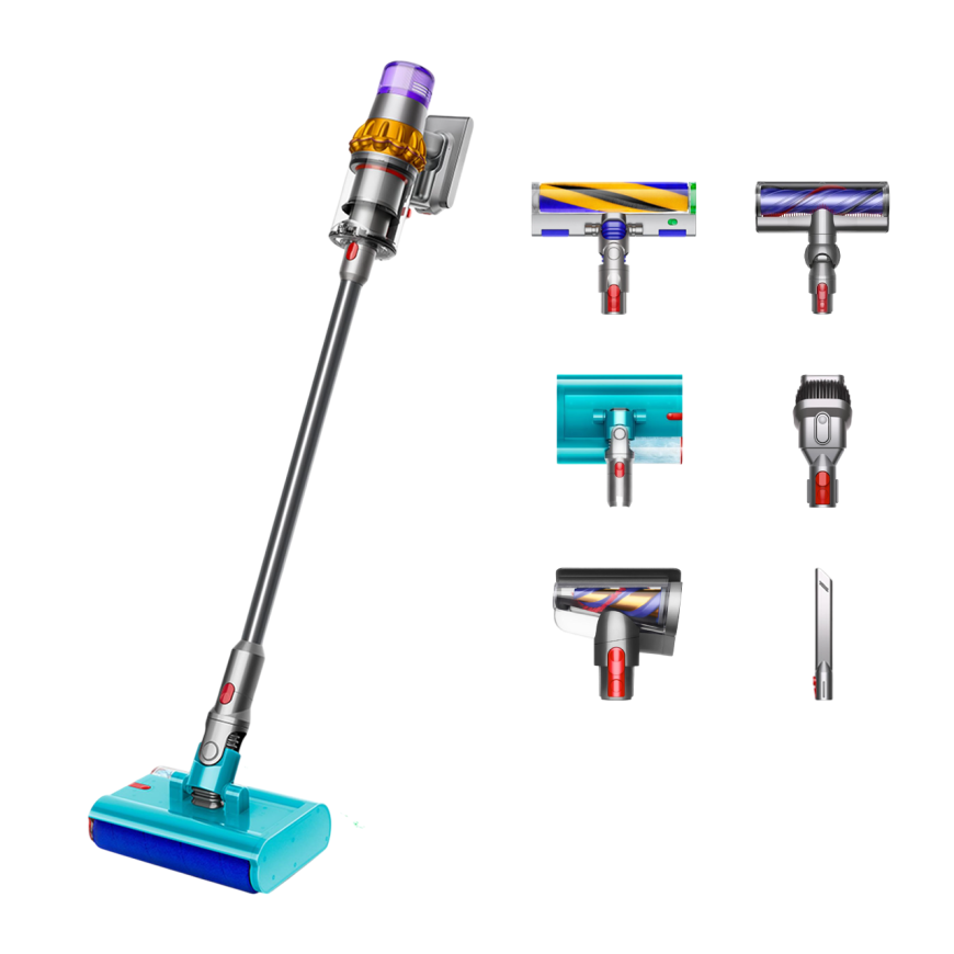 Беспроводной вертикальный пылесос Dyson V15s Detect Submarine (SV47) (Yellow/Nickel) (2023)