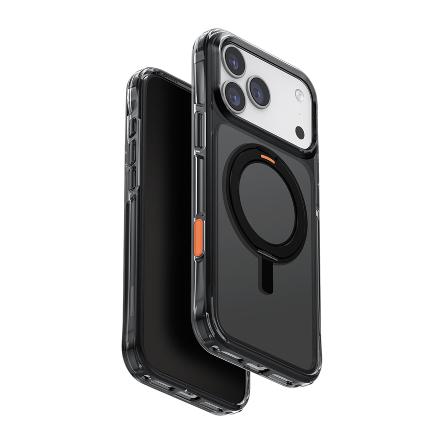 Прозрачный чехол MagSafe с подставкой Uniq Swivix для iPhone 17 Pro Max