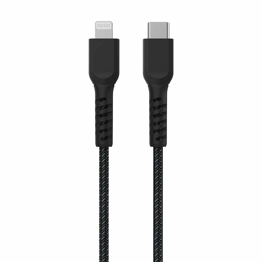 Кабель с нейлоновой оплёткой LYAMBDA Premium USB-C — Lightning (1 м)